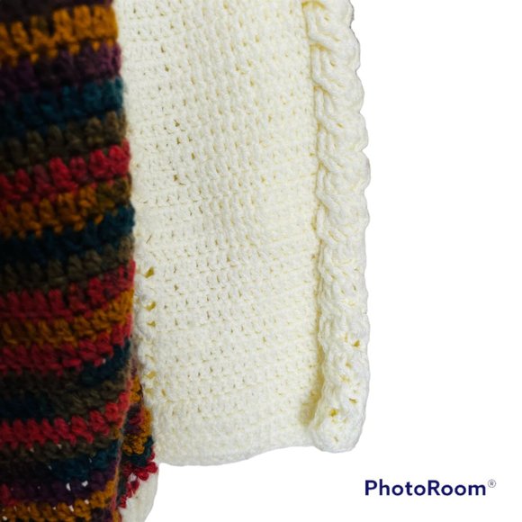 Chunky Hand Knit Cream Wool Cable Knit Icelandic Fisherman Women's Sweater. 2X - Picture 5 of 9